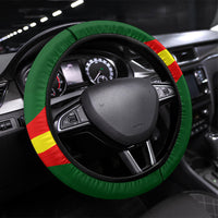Bolivia Independence Day Steering Wheel Cover Coat Of Arms Libre Y Soberana Heritage Art Broken Chains