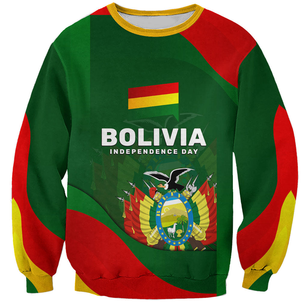Bolivia Independence Day Sweatshirt Coat Of Arms Libre Y Soberana Heritage Art Broken Chains