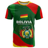 Bolivia Independence Day T Shirt Coat Of Arms Libre Y Soberana Heritage Art Broken Chains