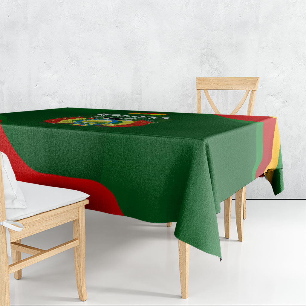 Bolivia Independence Day Tablecloth Coat Of Arms Libre Y Soberana Heritage Art Broken Chains
