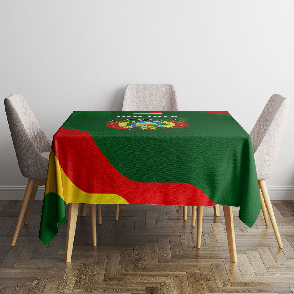 Bolivia Independence Day Tablecloth Coat Of Arms Libre Y Soberana Heritage Art Broken Chains