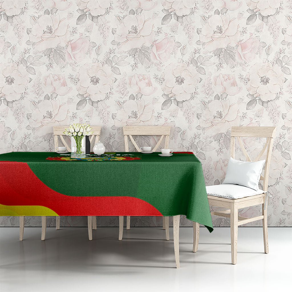 Bolivia Independence Day Tablecloth Coat Of Arms Libre Y Soberana Heritage Art Broken Chains