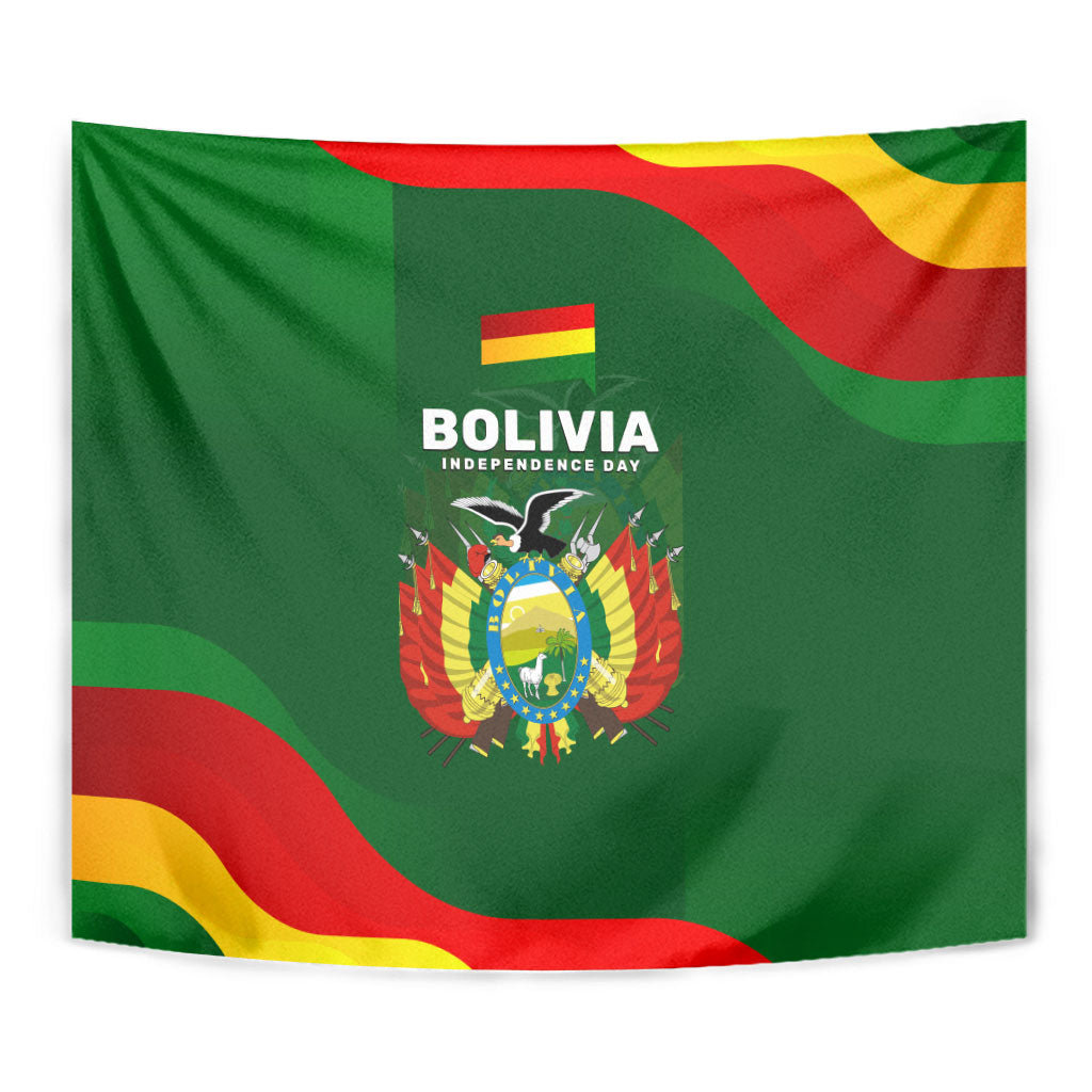 Bolivia Independence Day Tapestry Coat Of Arms Libre Y Soberana Heritage Art Broken Chains