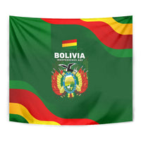 Bolivia Independence Day Tapestry Coat Of Arms Libre Y Soberana Heritage Art Broken Chains