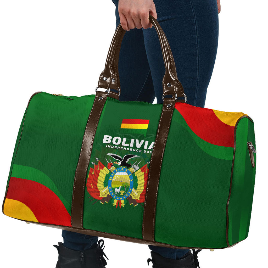 Bolivia Independence Day Travel Bag Coat Of Arms Libre Y Soberana Heritage Art Broken Chains