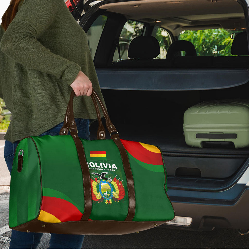 Bolivia Independence Day Travel Bag Coat Of Arms Libre Y Soberana Heritage Art Broken Chains
