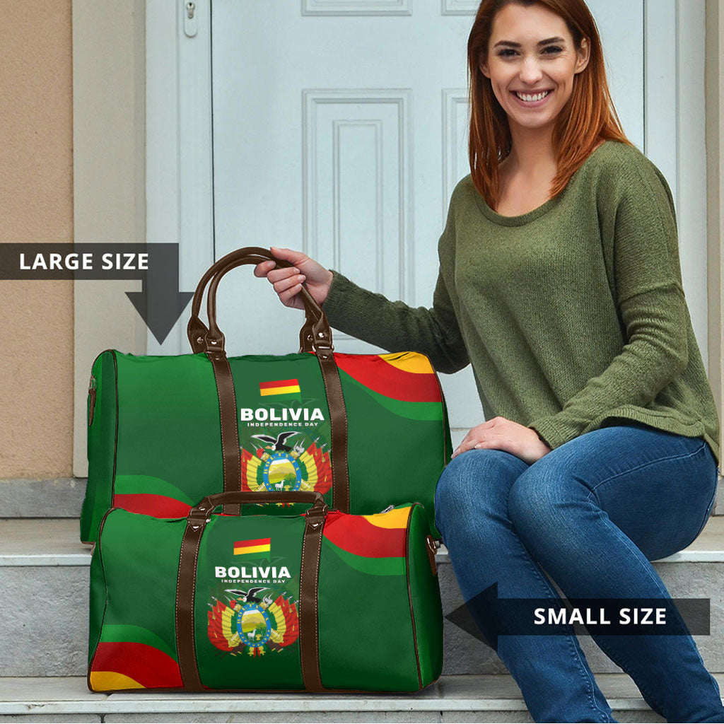 Bolivia Independence Day Travel Bag Coat Of Arms Libre Y Soberana Heritage Art Broken Chains