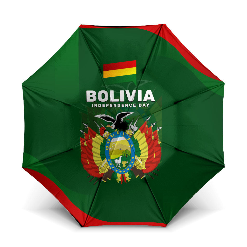 Bolivia Independence Day Umbrella Coat Of Arms Libre Y Soberana Heritage Art Broken Chains