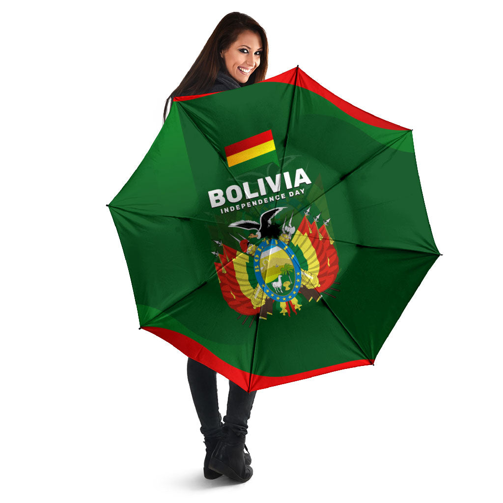 Bolivia Independence Day Umbrella Coat Of Arms Libre Y Soberana Heritage Art Broken Chains