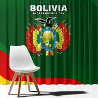 Bolivia Independence Day Window Curtain Coat Of Arms Libre Y Soberana Heritage Art Broken Chains