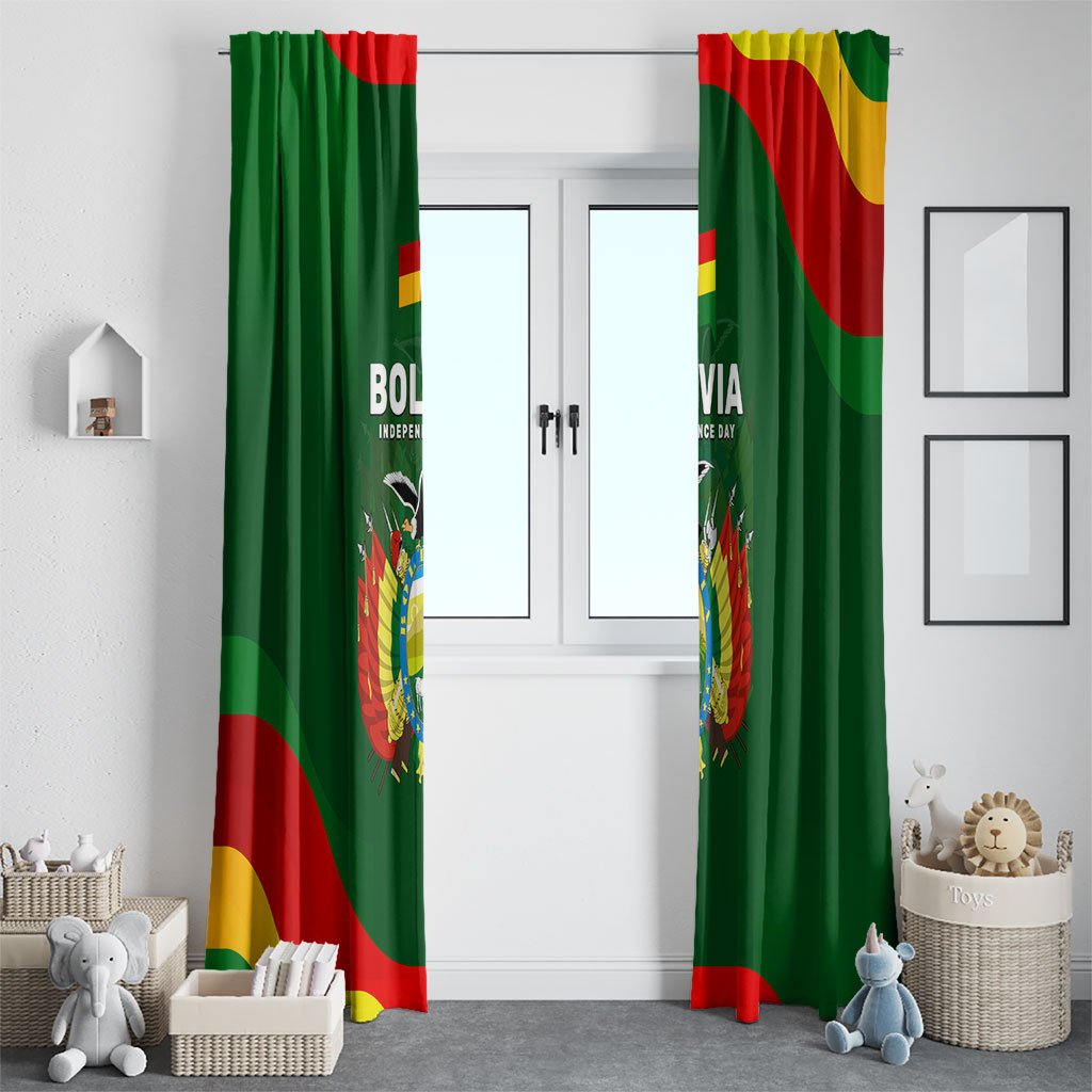 Bolivia Independence Day Window Curtain Coat Of Arms Libre Y Soberana Heritage Art Broken Chains