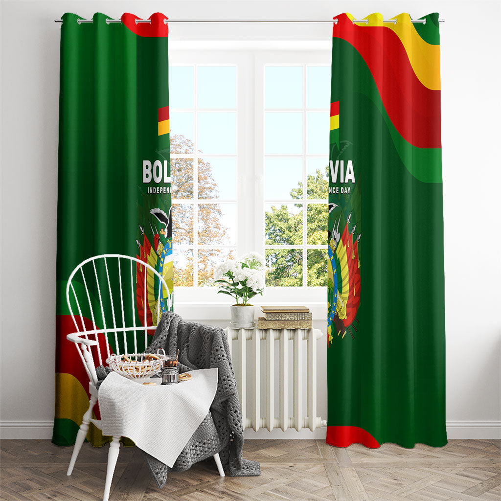 Bolivia Independence Day Window Curtain Coat Of Arms Libre Y Soberana Heritage Art Broken Chains
