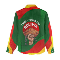 Bolivia Independence Day Women Casual Shirt Coat Of Arms Libre Y Soberana Heritage Art Broken Chains