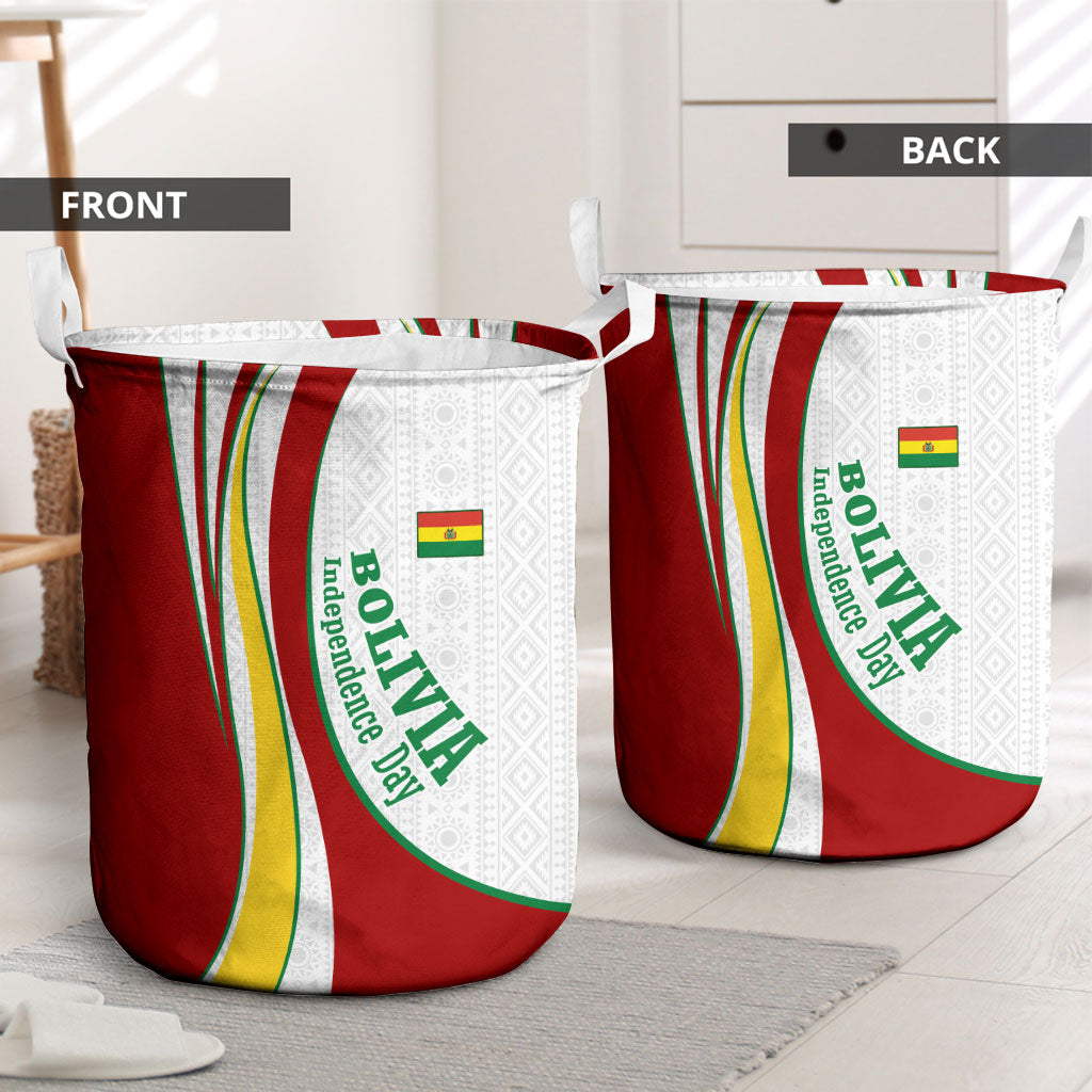 Bolivia Independence Day Map Flag Laundry Basket Freedom Heritage National Coat Of Arms Accents
