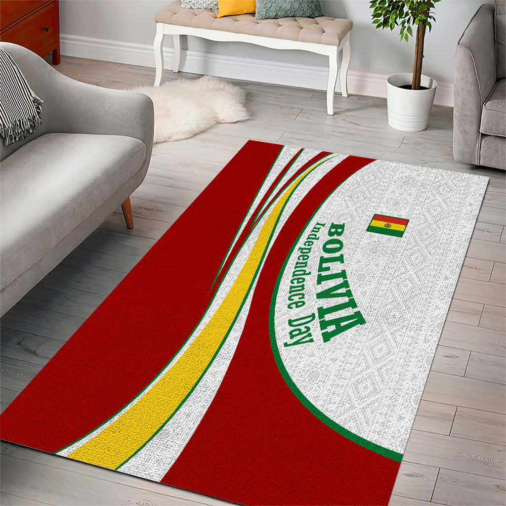 Bolivia Independence Day Map Flag Area Rug Freedom Heritage National Coat Of Arms Accents