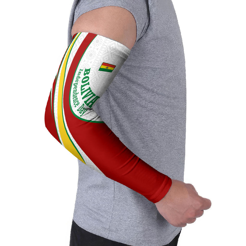 Bolivia Independence Day Map Flag Arm Sleeves Freedom Heritage National Coat Of Arms Accents