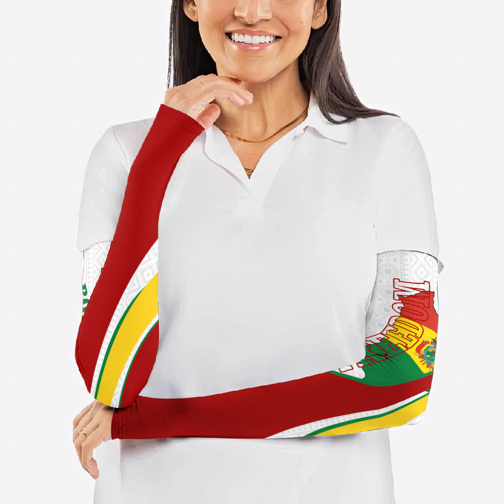 Bolivia Independence Day Map Flag Arm Sleeves Freedom Heritage National Coat Of Arms Accents