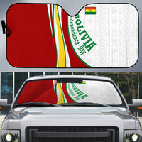 Bolivia Independence Day Map Flag Auto Sun Shade Freedom Heritage National Coat Of Arms Accents
