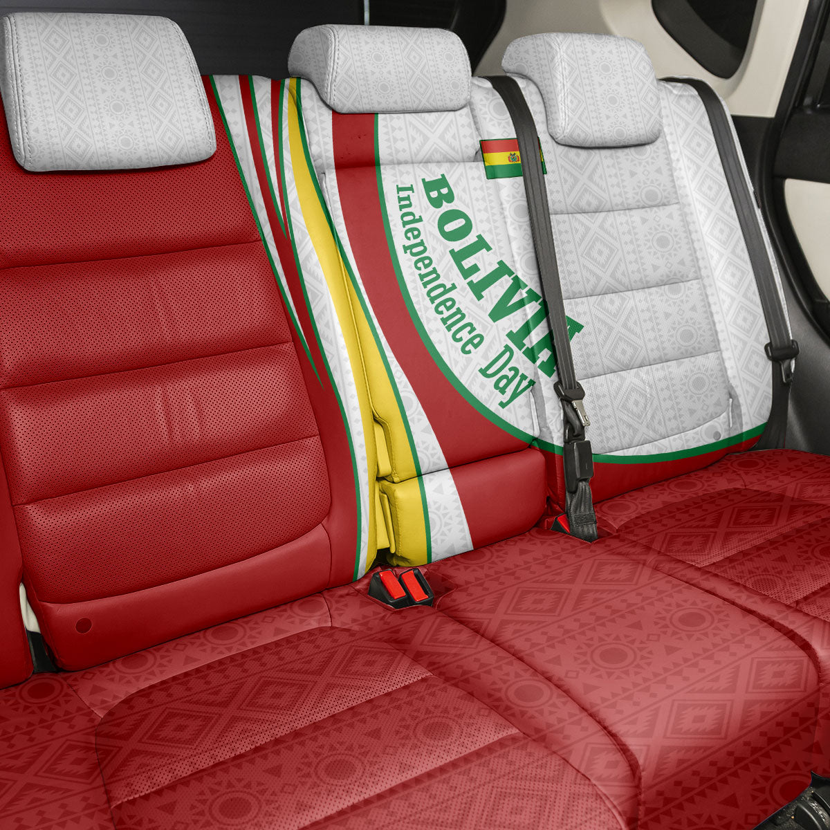 Bolivia Independence Day Map Flag Back Car Seat Cover Freedom Heritage National Coat Of Arms Accents