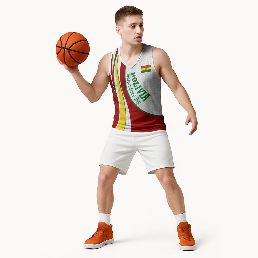 Bolivia Independence Day Map Flag Basketball Jersey Freedom Heritage National Coat Of Arms Accents