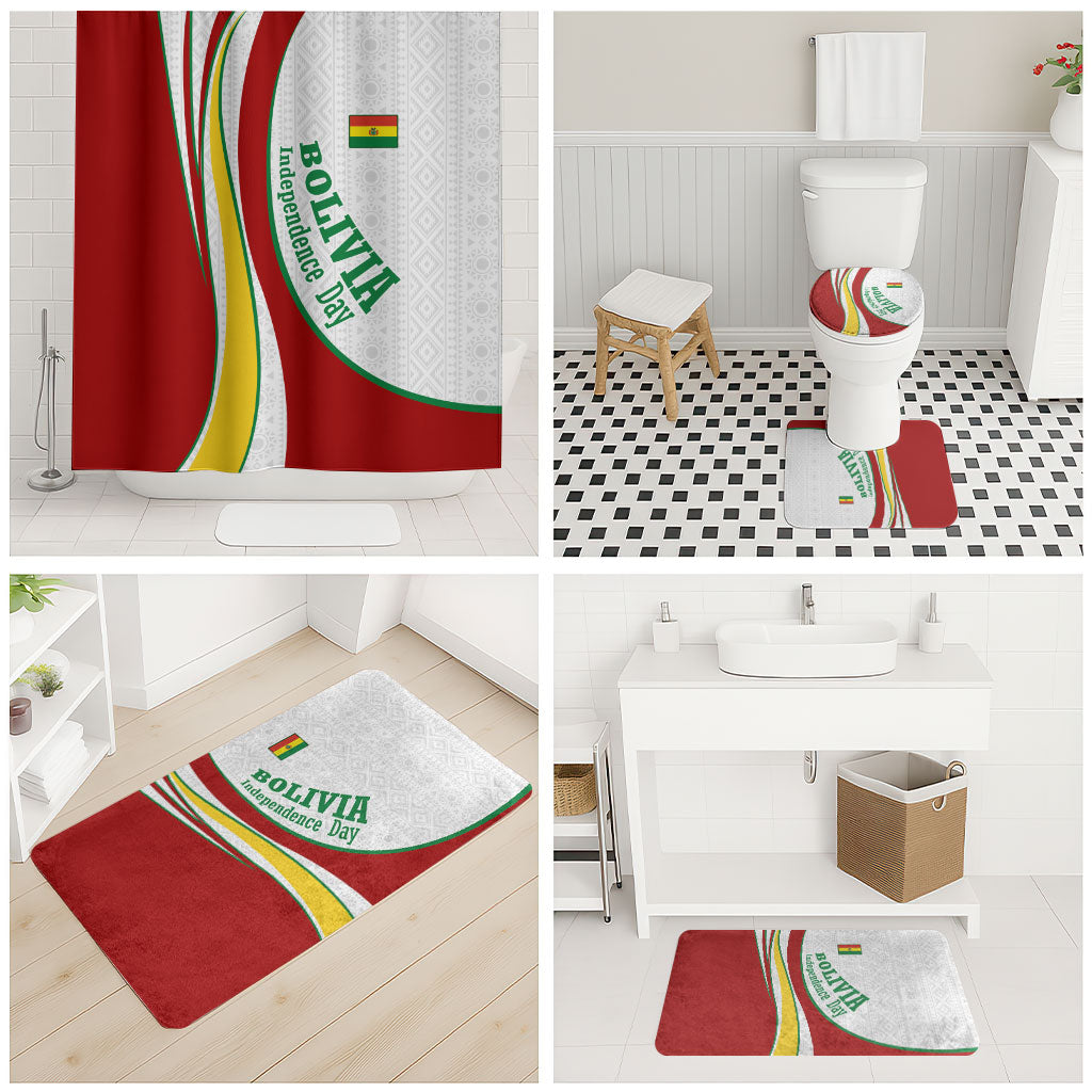 Bolivia Independence Day Map Flag Bathroom Set Freedom Heritage National Coat Of Arms Accents
