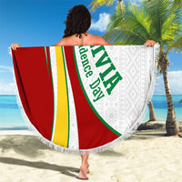 Bolivia Independence Day Map Flag Beach Blanket Freedom Heritage National Coat Of Arms Accents