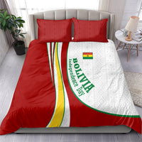 Bolivia Independence Day Map Flag Bedding Set Freedom Heritage National Coat Of Arms Accents