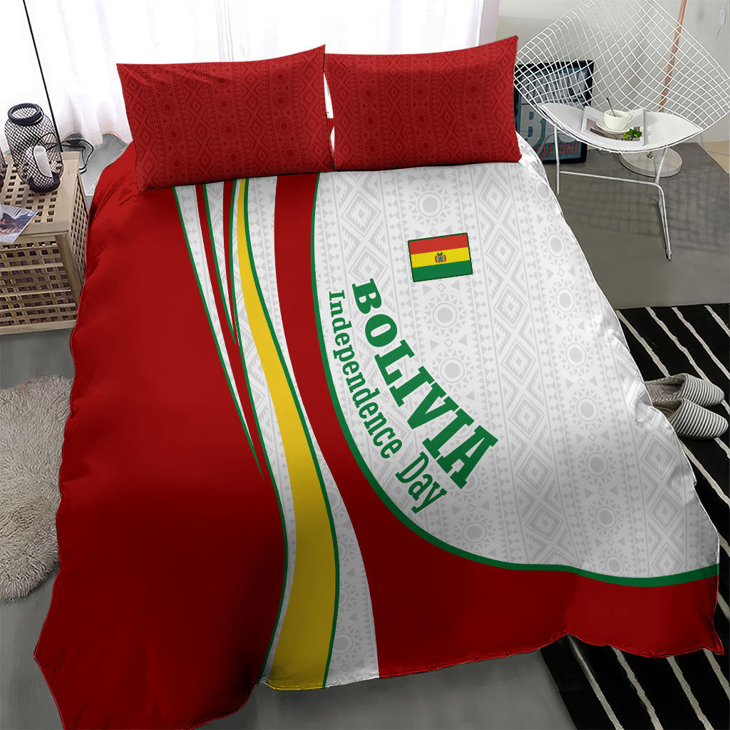 Bolivia Independence Day Map Flag Bedding Set Freedom Heritage National Coat Of Arms Accents