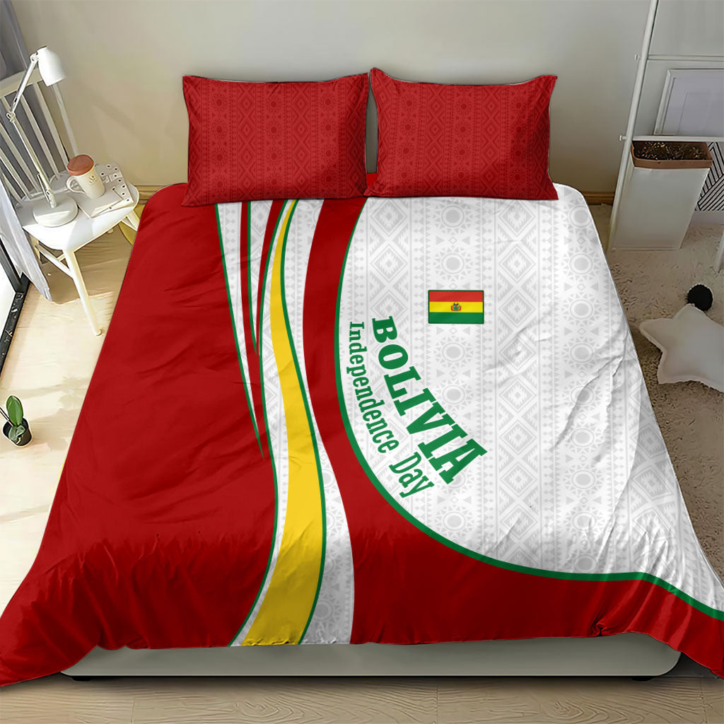 Bolivia Independence Day Map Flag Bedding Set Freedom Heritage National Coat Of Arms Accents