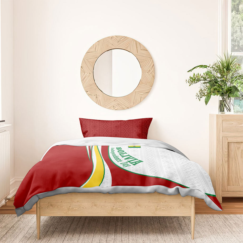 Bolivia Independence Day Map Flag Bedding Set Freedom Heritage National Coat Of Arms Accents