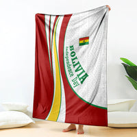 Bolivia Independence Day Map Flag Blanket Freedom Heritage National Coat Of Arms Accents