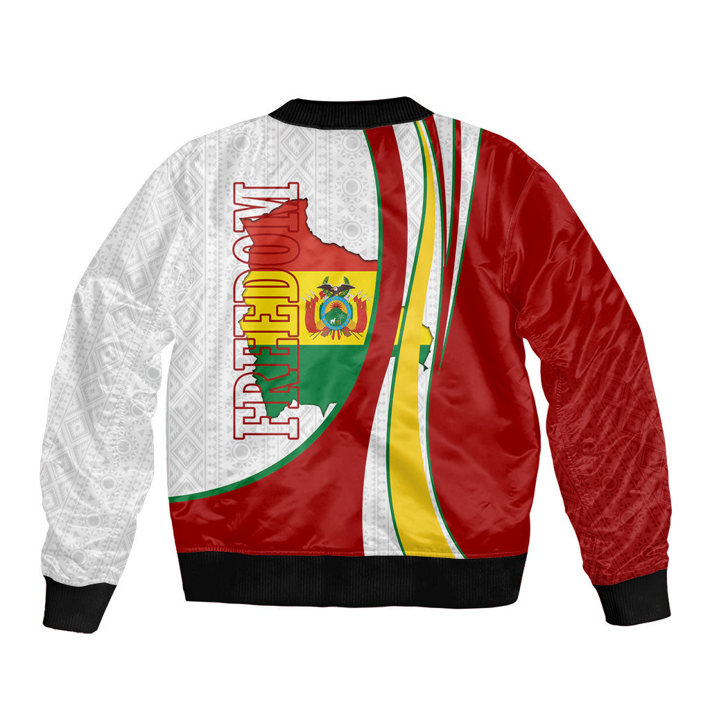 Bolivia Independence Day Map Flag Bomber Jacket Freedom Heritage National Coat Of Arms Accents