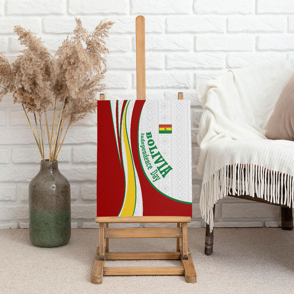 Bolivia Independence Day Map Flag Canvas Wall Art Freedom Heritage National Coat Of Arms Accents