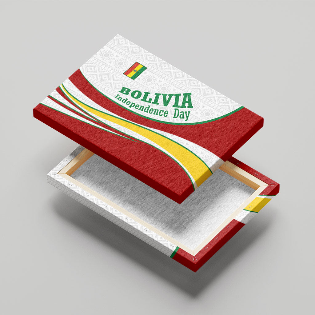 Bolivia Independence Day Map Flag Canvas Wall Art Freedom Heritage National Coat Of Arms Accents