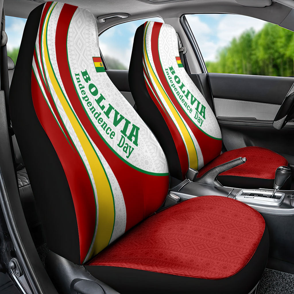 Bolivia Independence Day Map Flag Car Seat Cover Freedom Heritage National Coat Of Arms Accents