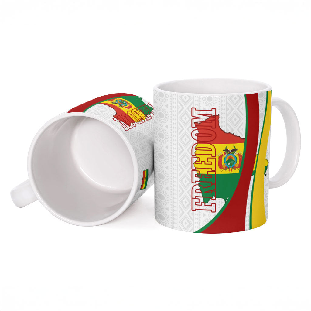 Bolivia Independence Day Map Flag Ceramic Mug Freedom Heritage National Coat Of Arms Accents