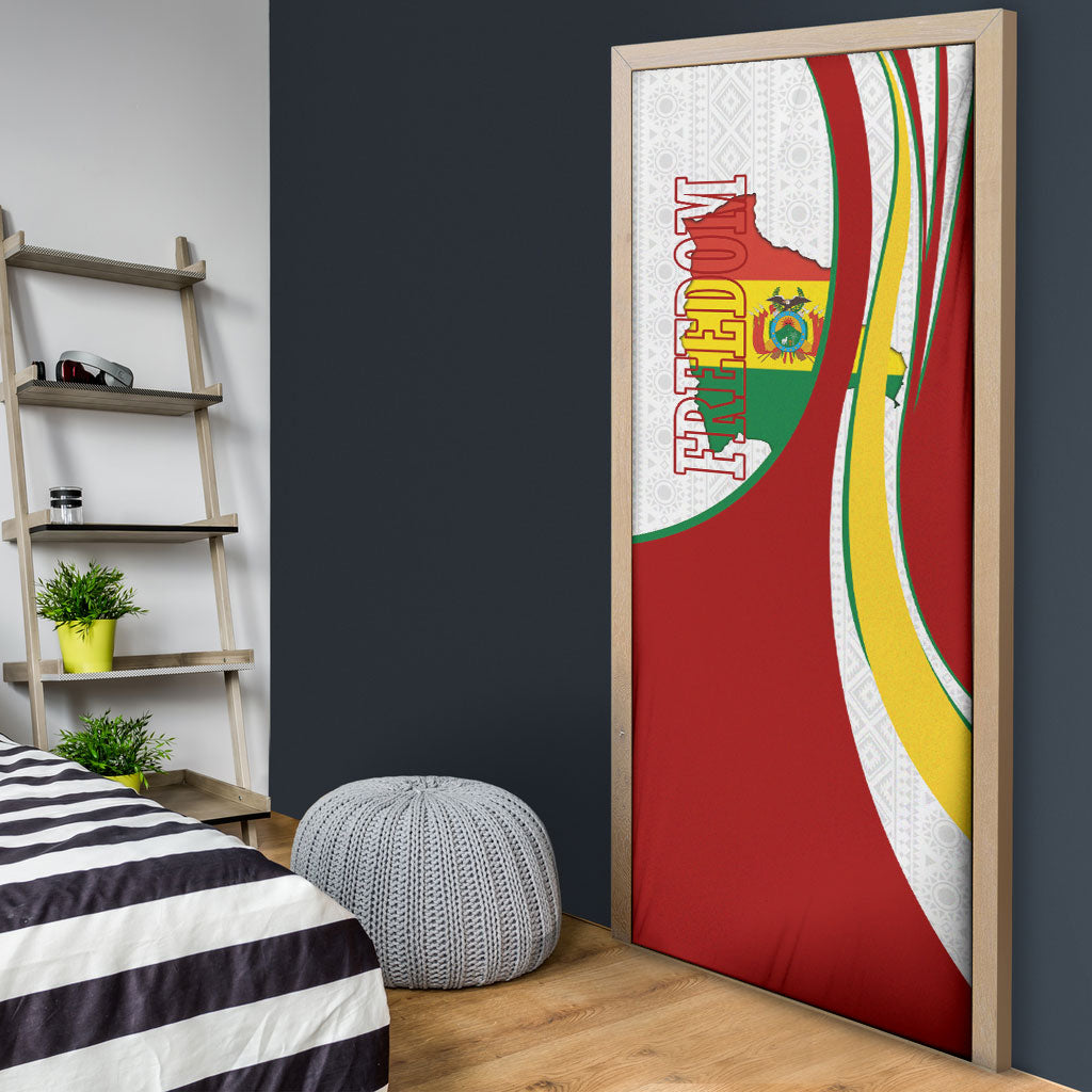 Bolivia Independence Day Map Flag Door Cover Freedom Heritage National Coat Of Arms Accents