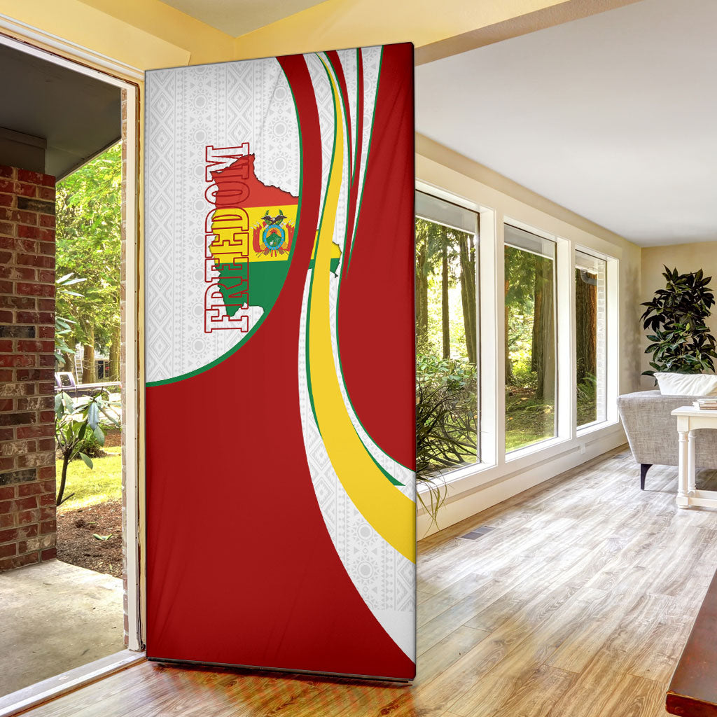 Bolivia Independence Day Map Flag Door Cover Freedom Heritage National Coat Of Arms Accents