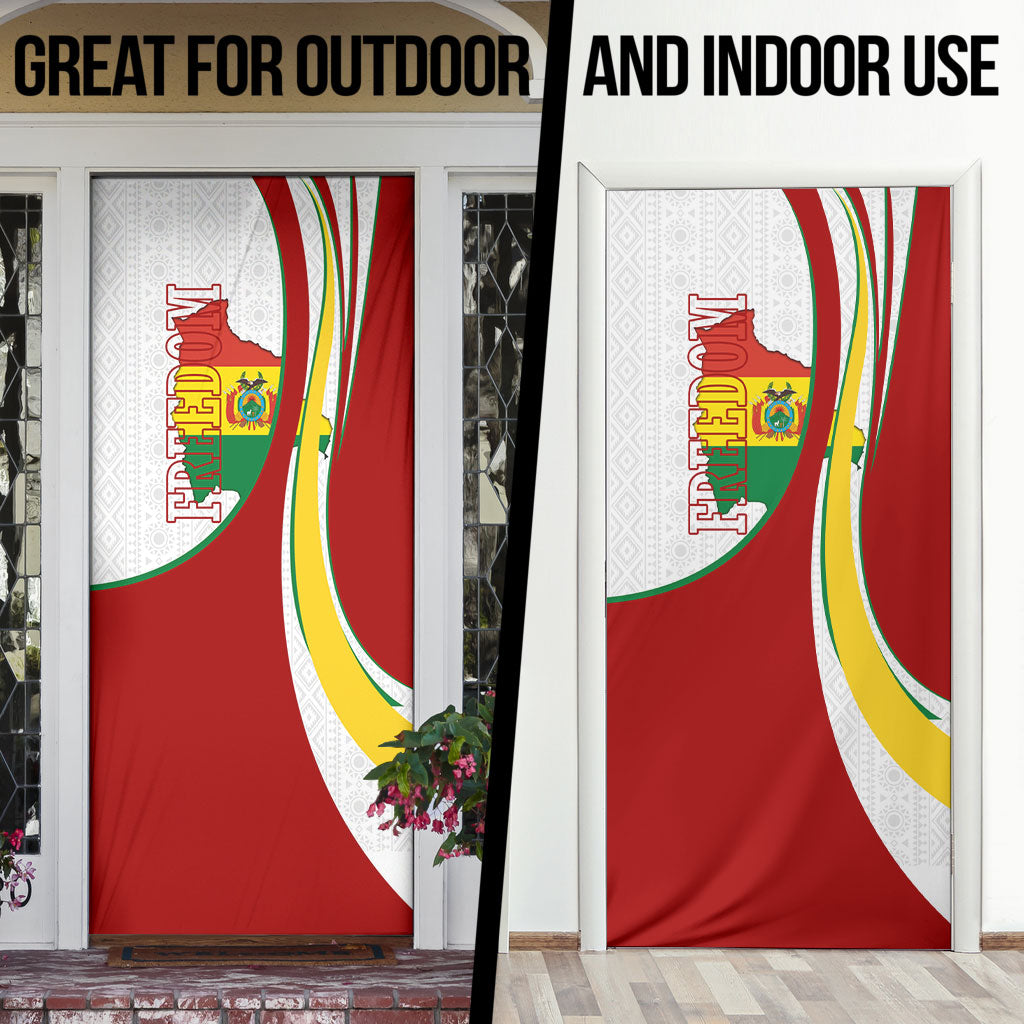 Bolivia Independence Day Map Flag Door Cover Freedom Heritage National Coat Of Arms Accents
