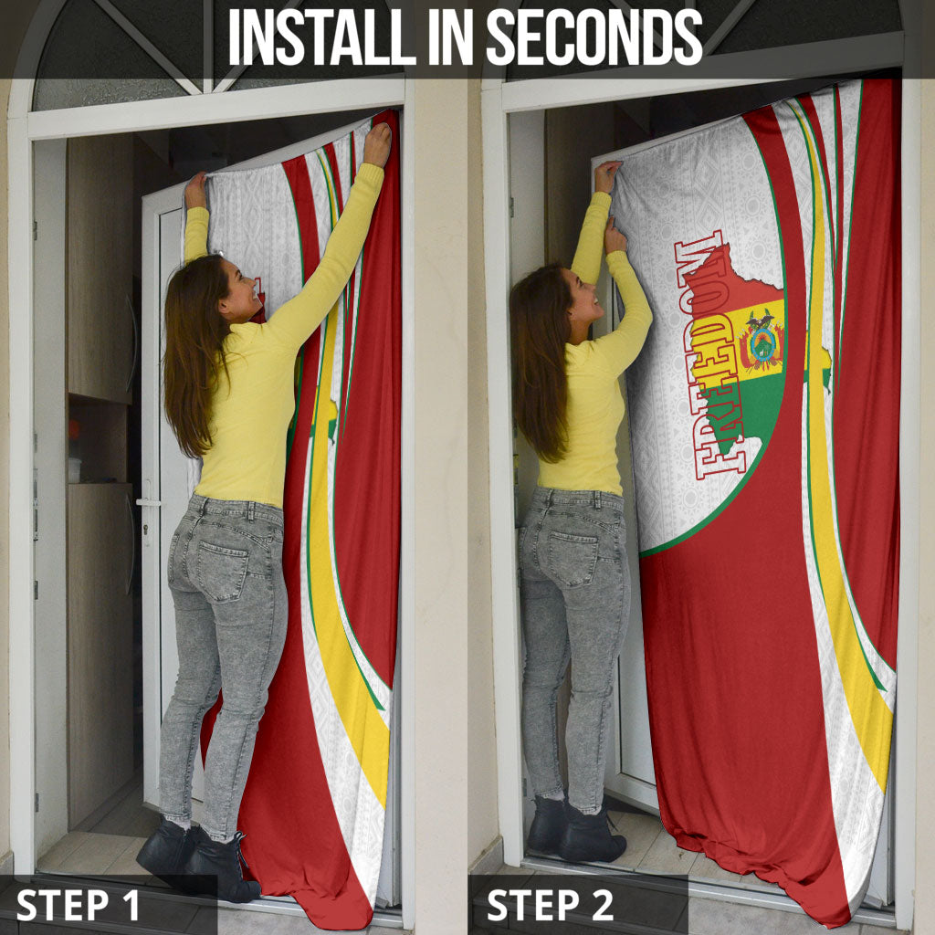 Bolivia Independence Day Map Flag Door Cover Freedom Heritage National Coat Of Arms Accents