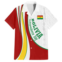 Bolivia Independence Day Map Flag Hawaiian Shirt Freedom Heritage National Coat Of Arms Accents