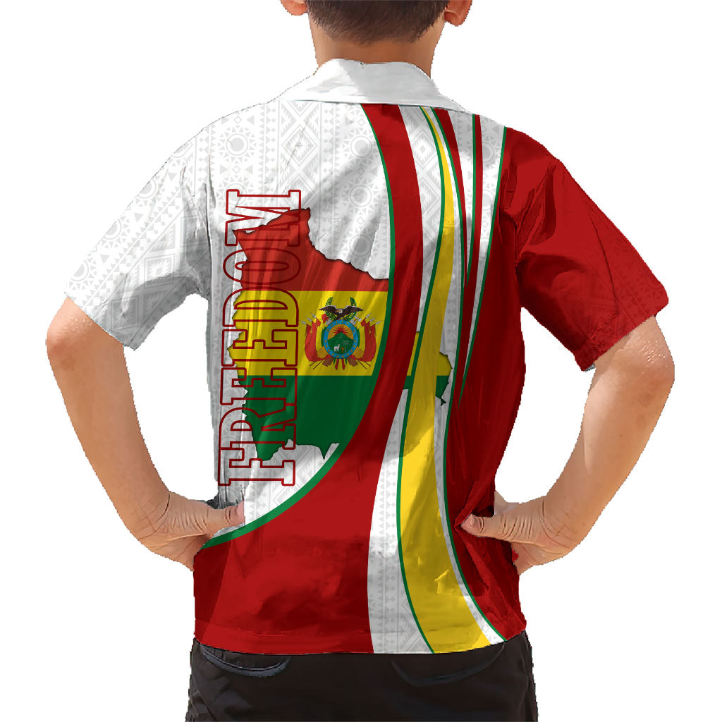 Bolivia Independence Day Map Flag Hawaiian Shirt Freedom Heritage National Coat Of Arms Accents