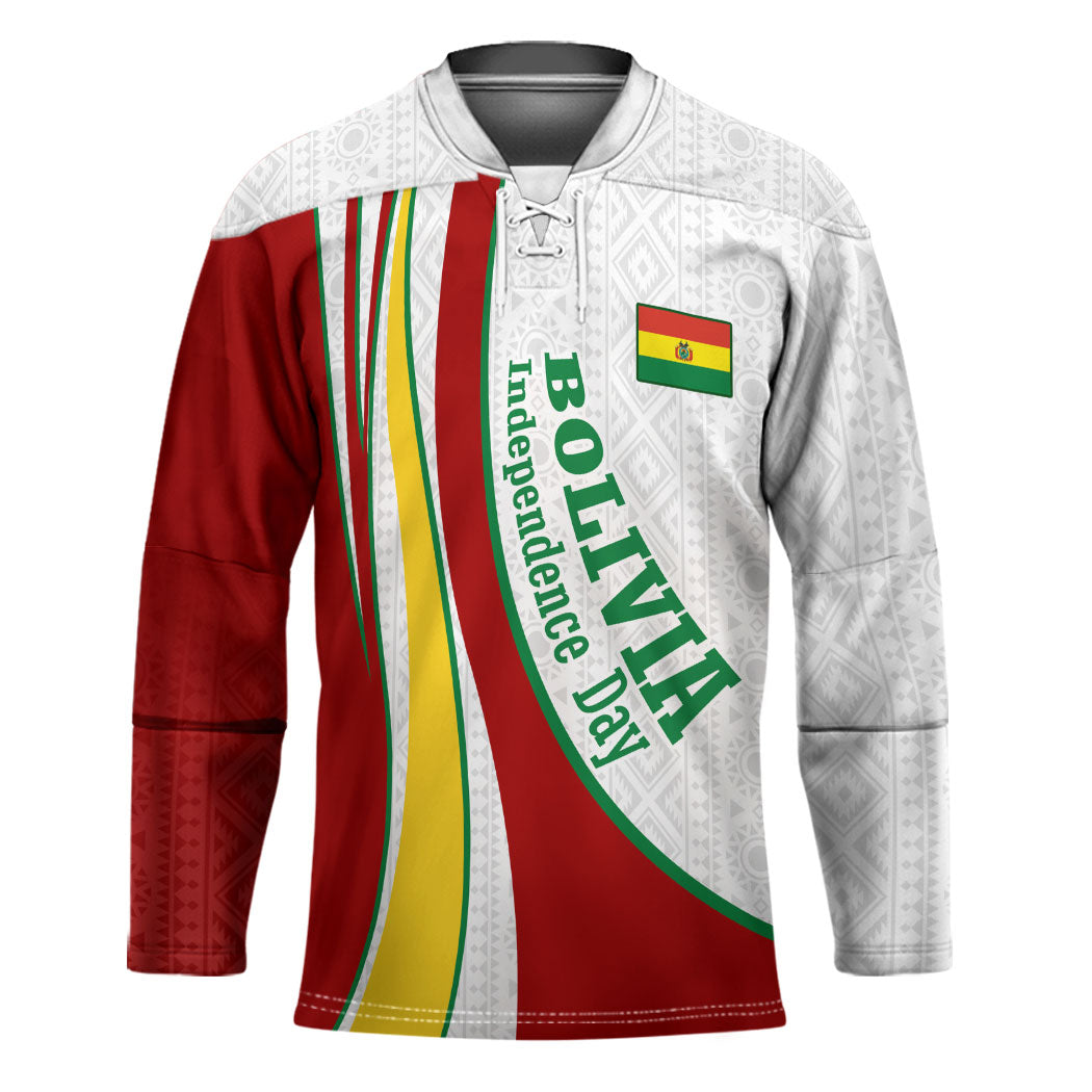 Bolivia Independence Day Map Flag Hockey Jersey Freedom Heritage National Coat Of Arms Accents
