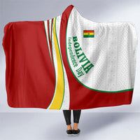 Bolivia Independence Day Map Flag Hooded Blanket Freedom Heritage National Coat Of Arms Accents