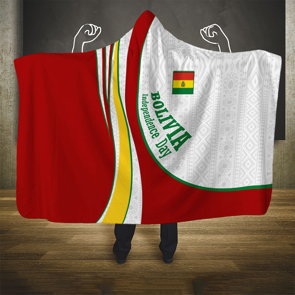 Bolivia Independence Day Map Flag Hooded Blanket Freedom Heritage National Coat Of Arms Accents