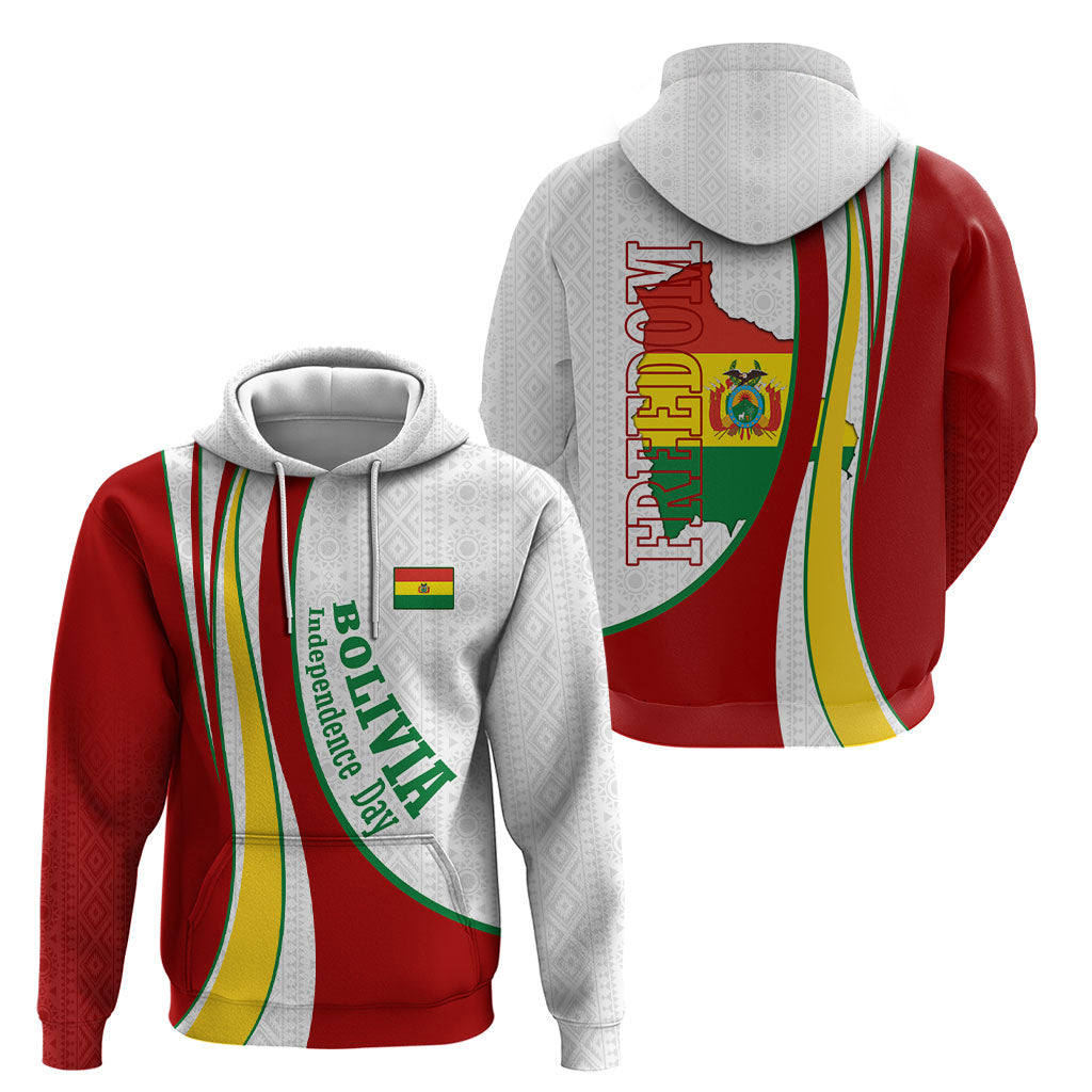 Bolivia Independence Day Map Flag Hoodie Freedom Heritage National Coat Of Arms Accents