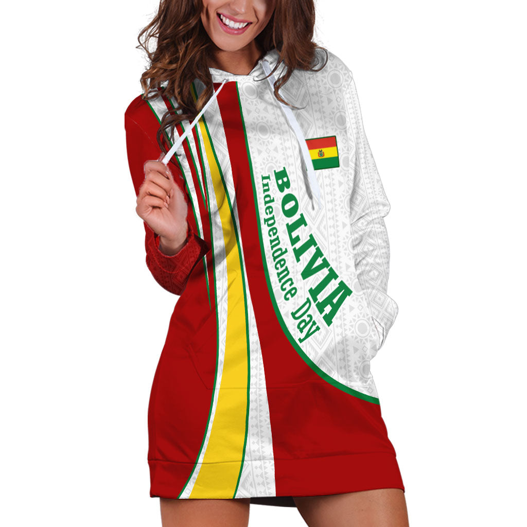 Bolivia Independence Day Map Flag Hoodie Dress Freedom Heritage National Coat Of Arms Accents