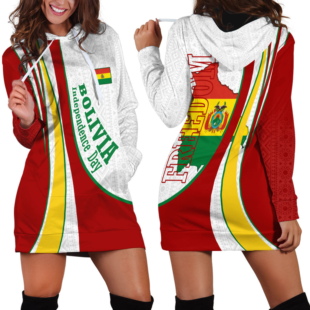 Bolivia Independence Day Map Flag Hoodie Dress Freedom Heritage National Coat Of Arms Accents