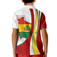 Bolivia Independence Day Map Flag Kid Polo Shirt Freedom Heritage National Coat Of Arms Accents