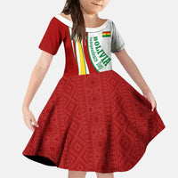 Bolivia Independence Day Map Flag Kid Short Sleeve Dress Freedom Heritage National Coat Of Arms Accents